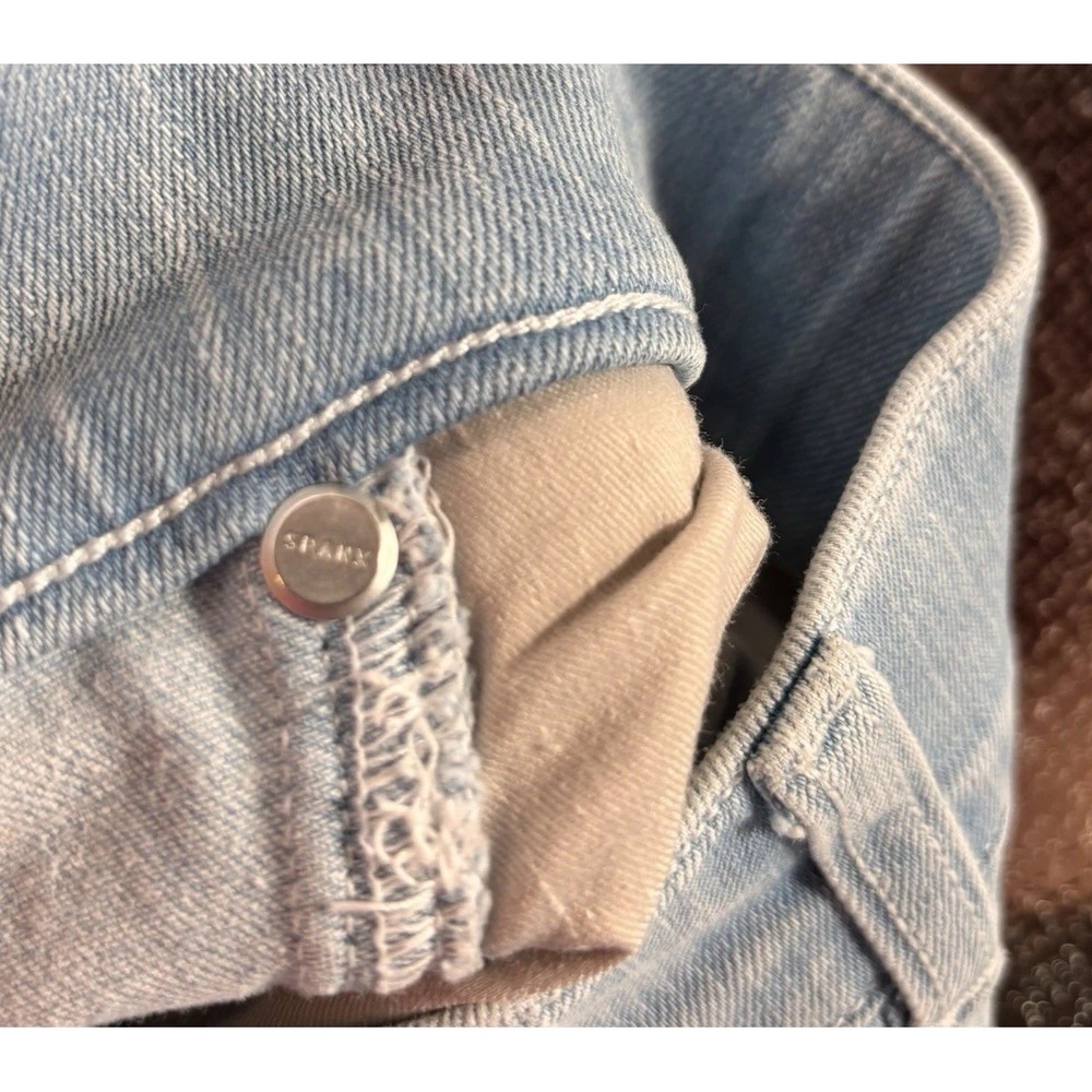 Spanx Flare Jeans Womens Large Stretch Comfort Light Wash Pull On Shapewear Blue - Picture 3 of 6